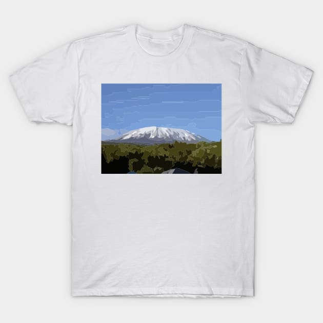 Mt Kilimanjaro Digital Painting T-Shirt by gktb